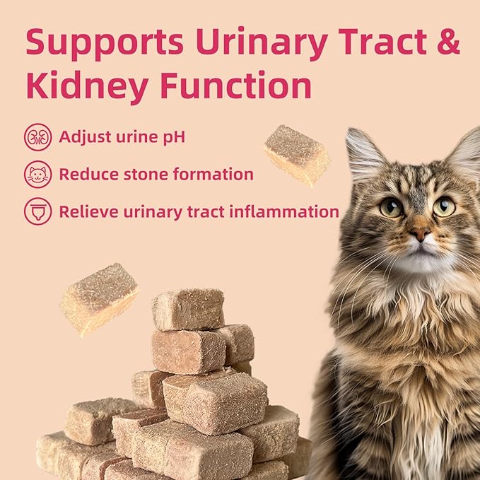 Cat Urinary Treats for Bladder Health,Chicken Flavor Grain-Free Soft Snacks,High-Protein Cat Training Rewards for Indoor Cats, 60g/2.11oz