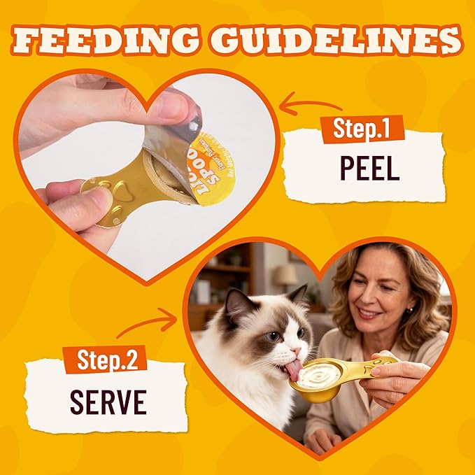 Lickable Cat Treats with Lick-Up Spoons, Healthy Pumpkin Wet Cat Snacks for Digestive Support, Grain-Free Kitten Treats with Taurine, Vitamins & 70% Real Chicken, 10.16 oz (24 Spoons)