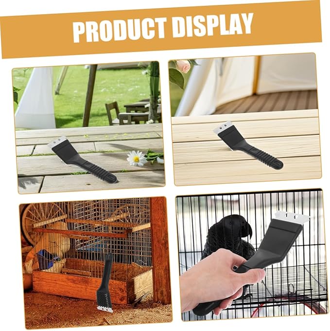 Balacoo 2pcs Bird Cage Cleaning Tools Multi-Function Bird Droppings Brush Long Handle Birdcage Cleaning Brush Pet Cage Accessory