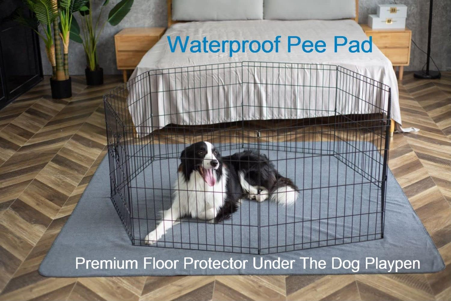 Peepeego Non-Slip Dog Pads Extra Large 72" x 72", Washable Puppy Pads with Fast Absorbent, Reusable, Waterproof for Training, Whelping, Housebreaking, Incontinence, for Playpen