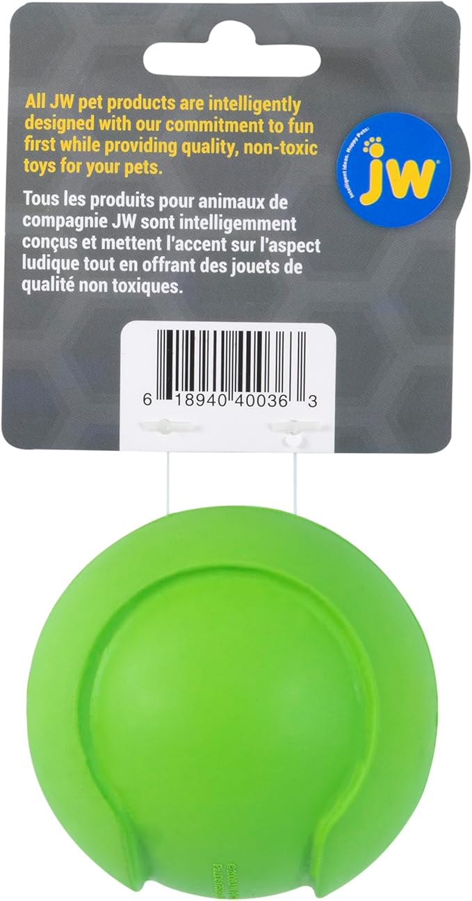 JW Pet Company iSqueak Bouncin' Baseball Dog Toy, Medium (Colors Vary)