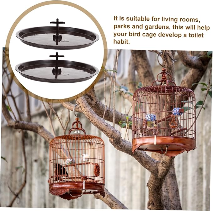 Milisten 4pcs Bird Toilet Pan for Cages Poop Holder Tray for Parrots Easy to and Leakproof for Pet Birds and Animals Random Accessories