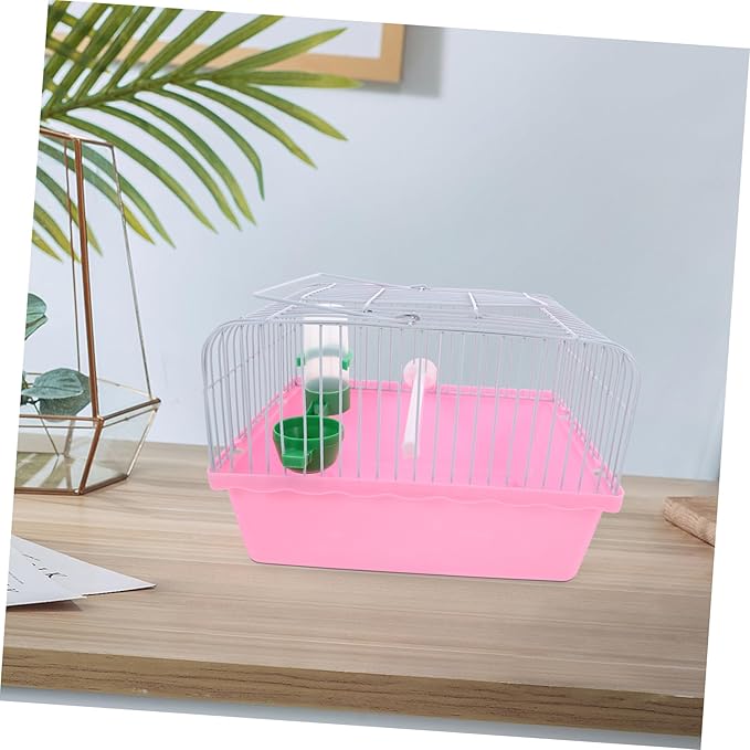 Milisten Portable Bird Cage for Birds Spacious Metal Carrier with Food Tray Water Dispenser for Parrots Lovebirds Comfortable Travel for Pet Birds