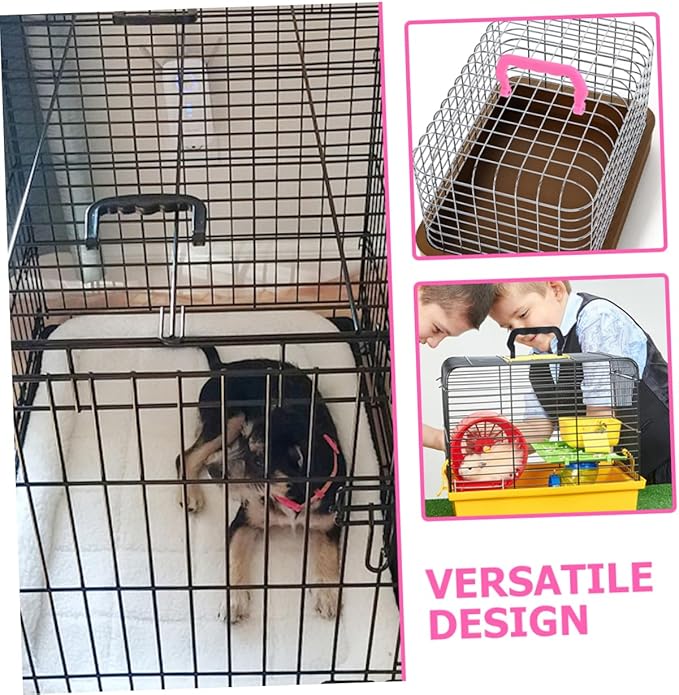 ERINGOGO 20pcs Portable Pet Cage Plastic Handles Easy to Carry Install for Birds Animals