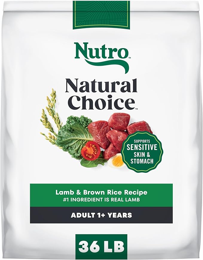 Nutro Natural Choice Dry Dog Food, Adult Dog Dry Food Lamb and Brown Rice Recipe, 36 lb. Bag