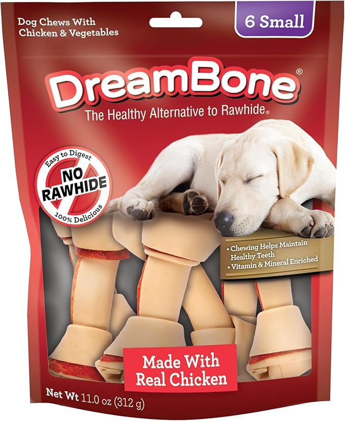 DreamBone Small Chews, Treat Your Dog to a Chew Made with Real Meat and Vegetables