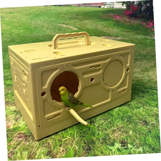 Sosoport Portable Bird Cage Multifunctional Pet Cage for Animals Convenient Travel Carrier for Birds and Pets Lightweight Plastic Design Light