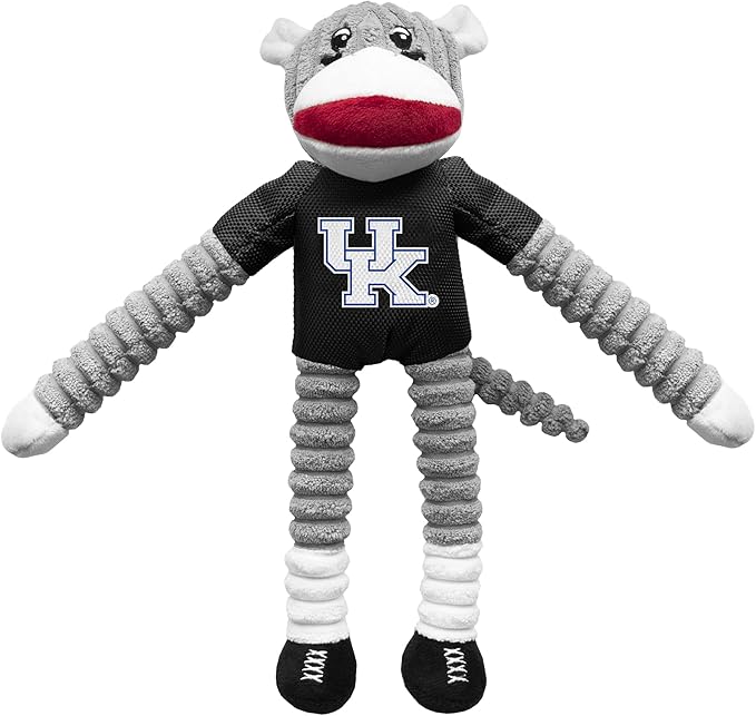 Littlearth NCAA Unisex NCAA Sock Monkey and Flying Disc Pet Toy Combo Set