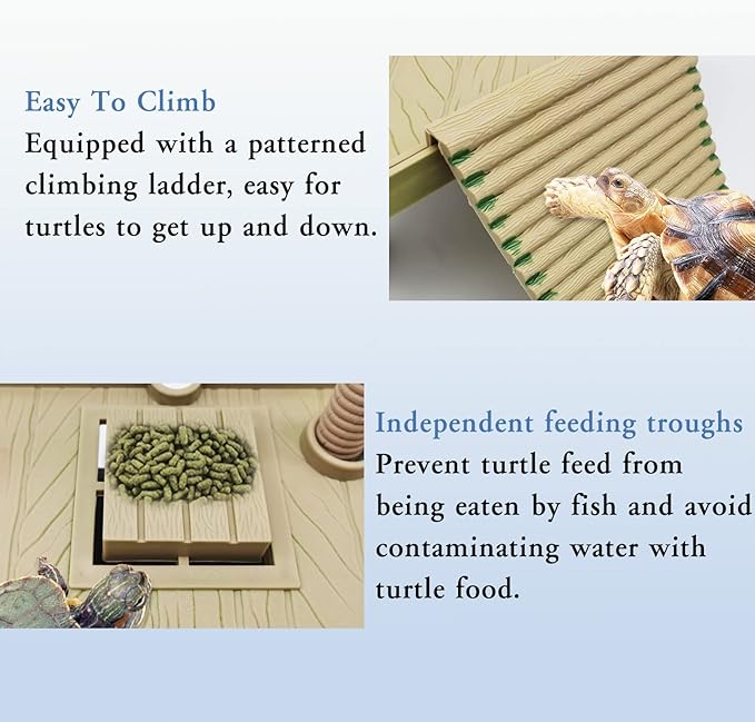 Tfwadmx Turtle Basking Platform, Floating Turtle Dock, Turtles Platform for Aquarium, Aquatic Juvenile Turtles, Frogs, Crabs