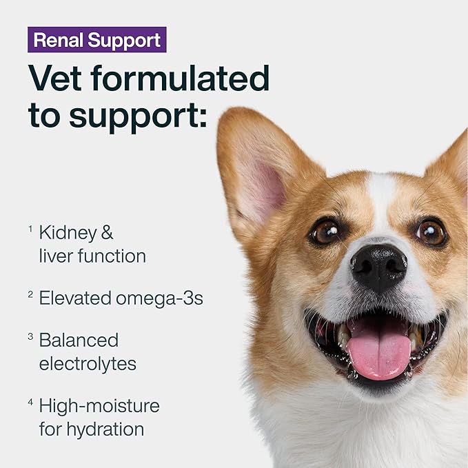 Just Food For Dogs Vet RX Frozen Fresh Prescription Dog Food, Human Grade, Vet Recommended Fresh Pet Meal or Toppers, Limited Ingredient, Prescription Diet, Renal Support 18 oz - 21 Pack