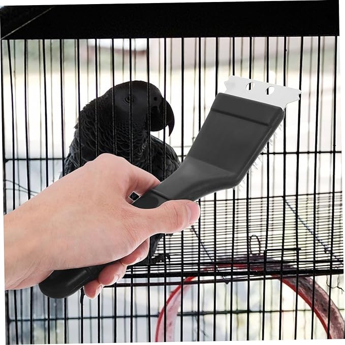 Bird Cages Sanitation Tool Multi-Function Birdcage Cleaning Brush Steel Shovel