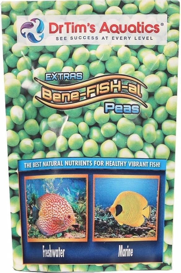Dr. Tim’s Aquatics Bene-FISH-al Peas Grinder Fish Food Enhancement Refill – Improves Fish Function, Development – Adds Extra Flavor, All Natural – For Freshwater, Marine Fish, Coral Aquaria – 1.04 Oz.