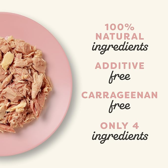 Applaws Natural Wet Cat Food in Broth, Limited and Natural Ingredients, High Protein with No Artificial Additives, Tuna Fillet & Salmon in Broth (10 x 2.12 oz Easy-Open Cups)
