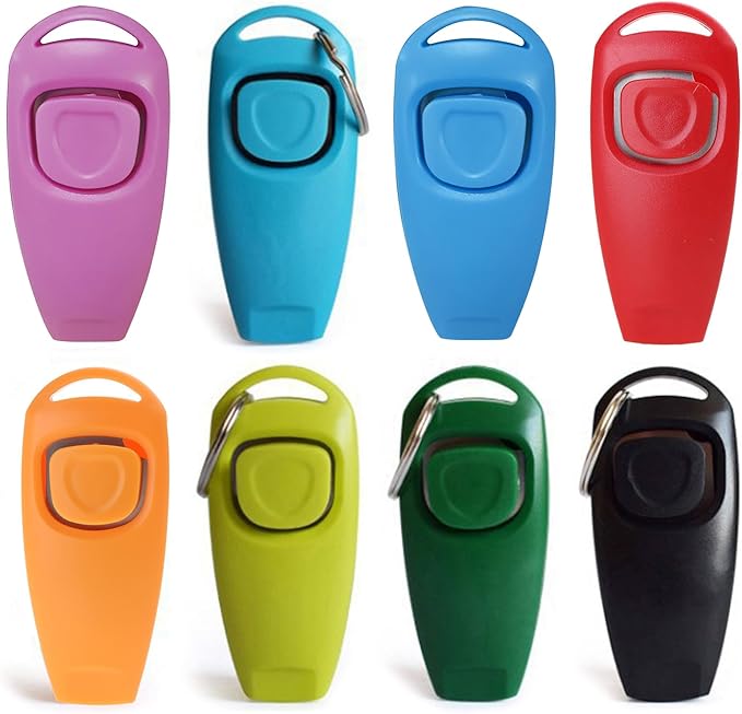 Pet Training with Keyring Dog Training Clickers Combo for Behavioral Training