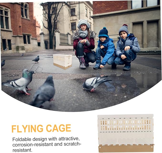 GANAZONO Pigeon Resting Cage Transport Cage Abs Material No Odor Foldable Design Secure Latch