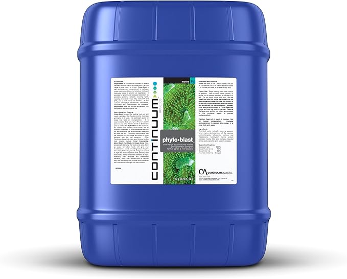 Continuum Aquatics Phyto Blast - Liquid Marine Phytoplankton Feeding Complex for Saltwater Aquariums