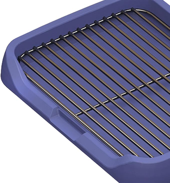 Dog Toilet, Indoor Potty Tray Pet Litter Pan, Puppy Potty Tray, Potty Trainer Puppy Pee Pad for Small Medium Large Dogs, Blue