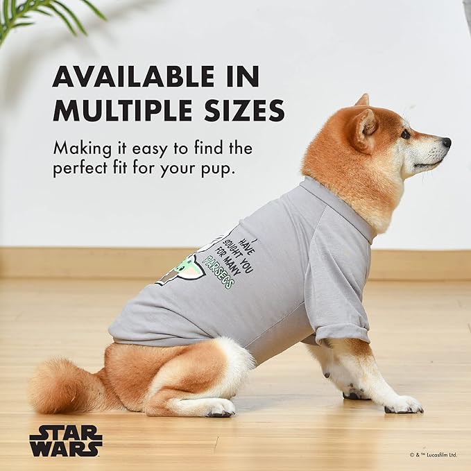 STAR WARS for Pets The Mandalorian Dog T-Shirt, Extra Large (XL) | The Mandalorian & GROGU Tee Shirt for Dogs | Pet Apparel, Star Wars Tee for Dogs