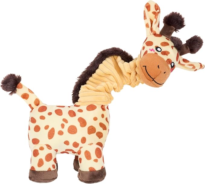 ZippyPaws Bungee Buddiez Plush Squeaky Dog Toy (Giraffe)