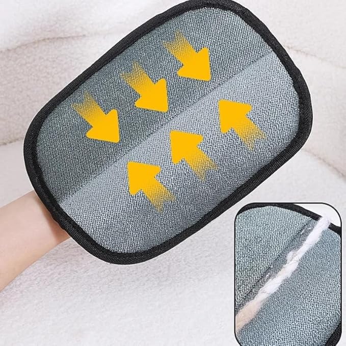 2-in-1 Electrostatic Pet Grooming & Hair Removal Glove, Double-Sided Design for Cats & Dogs, Upgraded Static Technology, Works on Carpet/Sofa/Clothing, Pet Care Tool