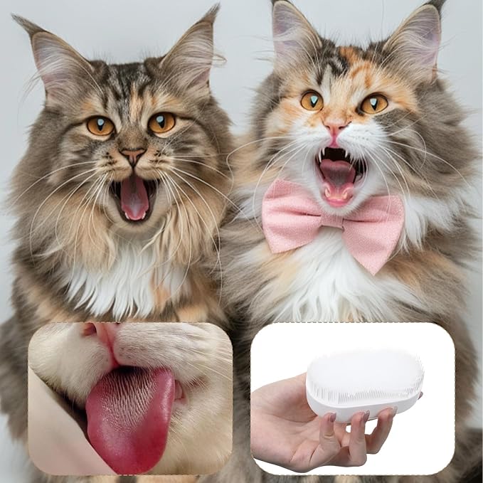 Soft Fur Cat Brush 1000+ Barbed Serrations Gentle Cat Tongue Brush Perfect for Sensitive Cats for Daily Grooming and Enhancing Intimacy