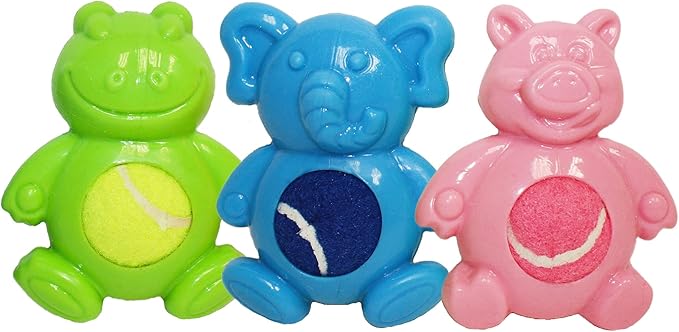 Multipet Tennis Tummy 4" Dog Toy (Assorted Color, 1 Pack)