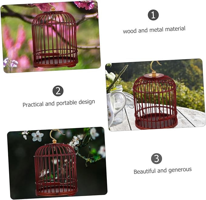 UKCOCO Decorative Bird Cage for Small Animals Stylish Capacity Safe Locking Door for Indoor and Outdoor Use for