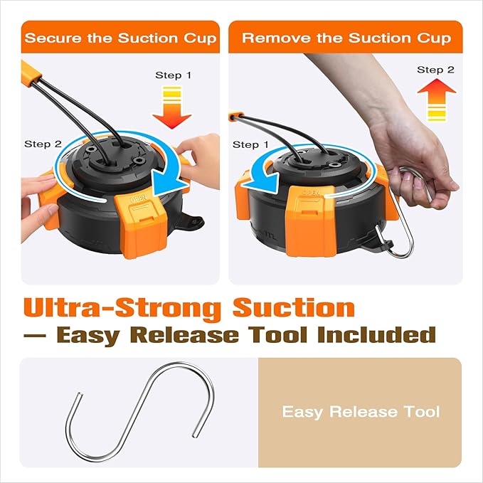 Upgraded Powerful Suction Cup Dog Toy - Interactive Tug of War Toy for Aggressive Chewers Durable Puppy Molar Chew Toy with Teeth CleaningDog Enrichment Toys for Boredom & Anxiety Relief (Orange-D)