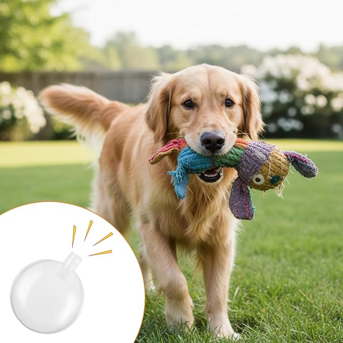 12PCS Plastic Squeakers for Dog Toys, 50mm+30mm Dog Squeakers Replacement Clear Noise Maker Insert Replacement Toy Squeaker Fit for Pet Supply Cat Toys, 2 Sizes