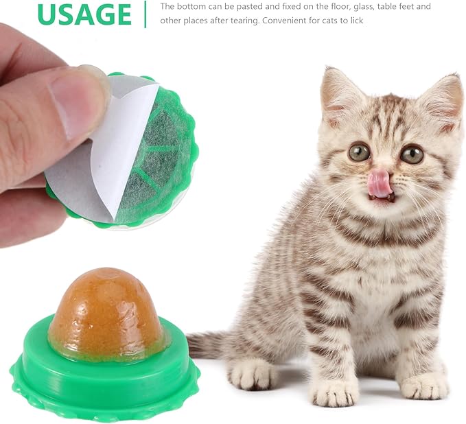 Balacoo 9 Pcs Cat Snacks Candy Ball - Wall Lickable Sugar Balls, Edible Cat Sugar Energy Balls, Cat Lickable Treats Balls, Kitten Licking Sweet Ball, Kitten Treats Licking Candy