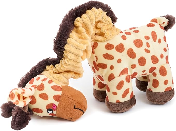 ZippyPaws Bungee Buddiez Plush Squeaky Dog Toy (Giraffe)