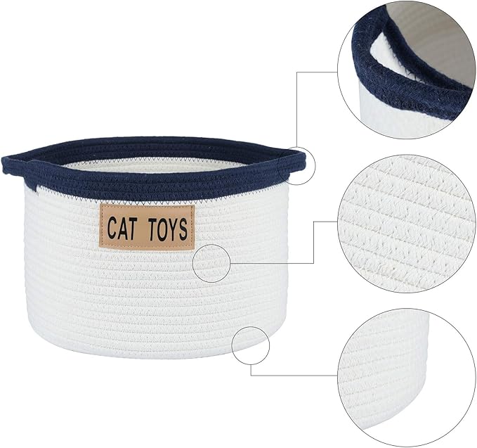 Midlee Cat Toy Rope Cotton Basket (Large)