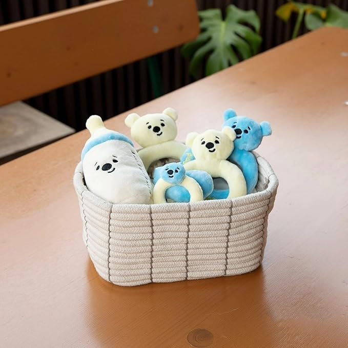 Cat Dog Chew Toy Baby Series Plush Toy Set Cute Pacifier Bottle Rattle Shapes BB Sound Pet Accessories (Baby Set 3pcs)