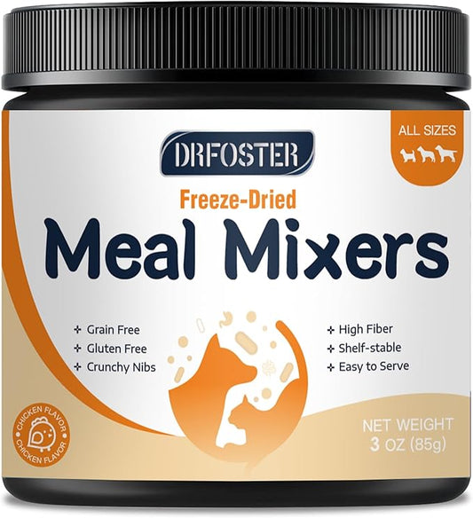 DRFOSTER Freeze-Dried Food- Sweet Potato, Pumpkin, Apple & Pumpkin Seed – High-Fiber, Natural Meal for Cats & Dogs