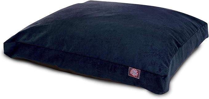 Majestic Pet Villa Rectangle Dog Bed Washable – Non Slip Comfy Pet Bed – Crate Bed with Removable Washable Cover – Kennel Bed for Sleeping, Polyester Fiber, Small, Navy