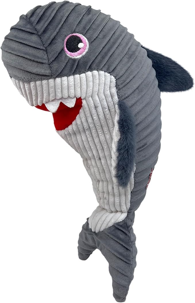 KONG Cuteseas Rufflez Soft Ridged Plush Dog Toy (Shark/Whale)