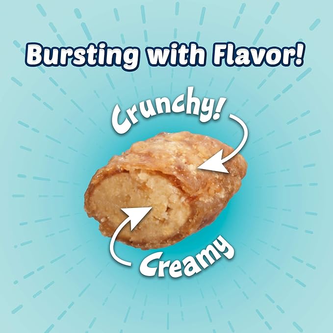 Blue Buffalo Bursts Crunchy & Creamy Cat Treats, Great for Training, Savory Seafood, 5-oz Bag (Pack of 4)