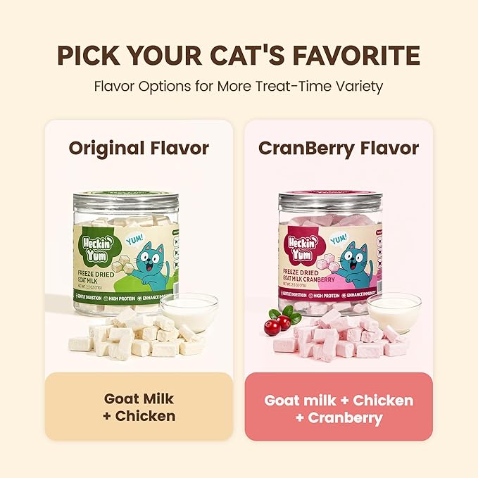 Freeze-Dried Kitten Treats with Goat Milk & Chicken – Supports Digestive Comfort & Natural Immune Health, Healthy Snacks Love By Adults & Seniors (2.5 oz)