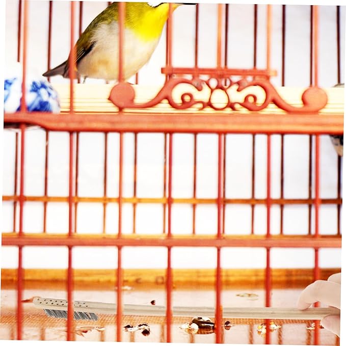 Abaodam 2pcs Bird Cage Cleaning Tools Set Brush Shovel for Parrot and Birds Efficient Waste Removal for Tidy Habitats Essential Pet Supplies