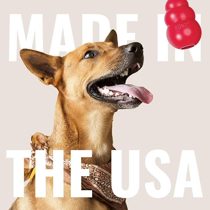 KONG Classic Stuffable Dog Toy Easy Treat Peanut Butter Spray - Fetch & Chew Toy for Dogs - with Dog Toy Filler Treat - for Hours of Fun & Enrichment - 8 oz - for Large Dogs