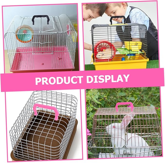 Happyyami 20pcs Portable Detachable Plastic PET Cage Handle Set Thickened Birdcage Lifting Handles for Hamster and Small Animal Cages Easy to Carry for Outdoor Use