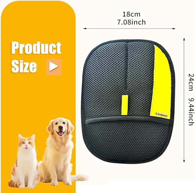Electrostatic Pet Hair Removal Gloves: Quick Wiping - Reusable & Washable for Sofa Clothing Pet Beds Effortless Cats & Dogs Hair Remover for Busy Pet Owners (2pcs-Black)