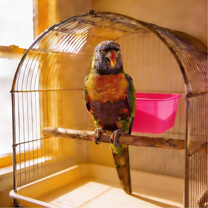 Cage Cups for Chickens 3 Pcs Hanging 25oz Feeder Waterer,Pink Food Bowl Coop Dish Water Dispenser Drinker Grit Container for Rabbits Birds Pigeon Duck and Small Animals