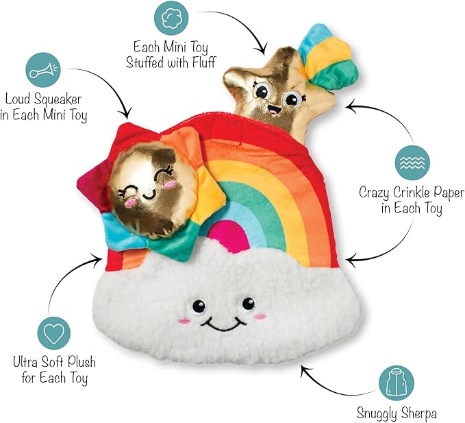 Fringe Studio Look ON The Bright Side Hide and Seek Plush Dog Toy, Pet Shop Collection (289258)