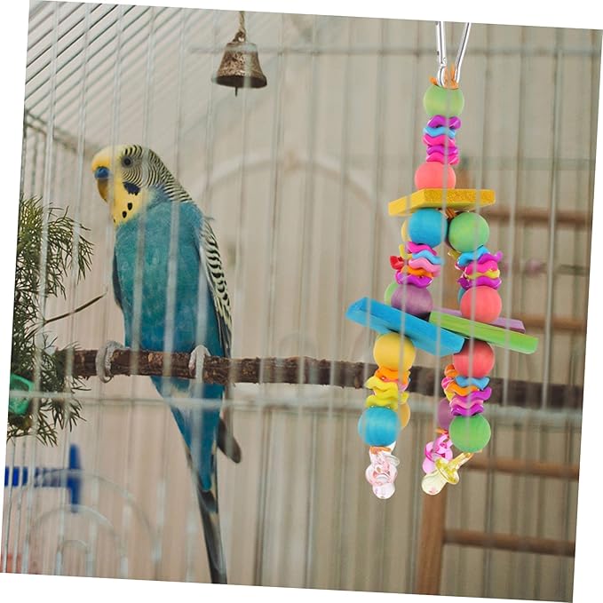 TOYANDONA Parrot Chew Toy for Medium and Small Birds Molar Toy Sturdy Non-Toxic Material for Cockatiels and Parakeets Bird Cage Accessory