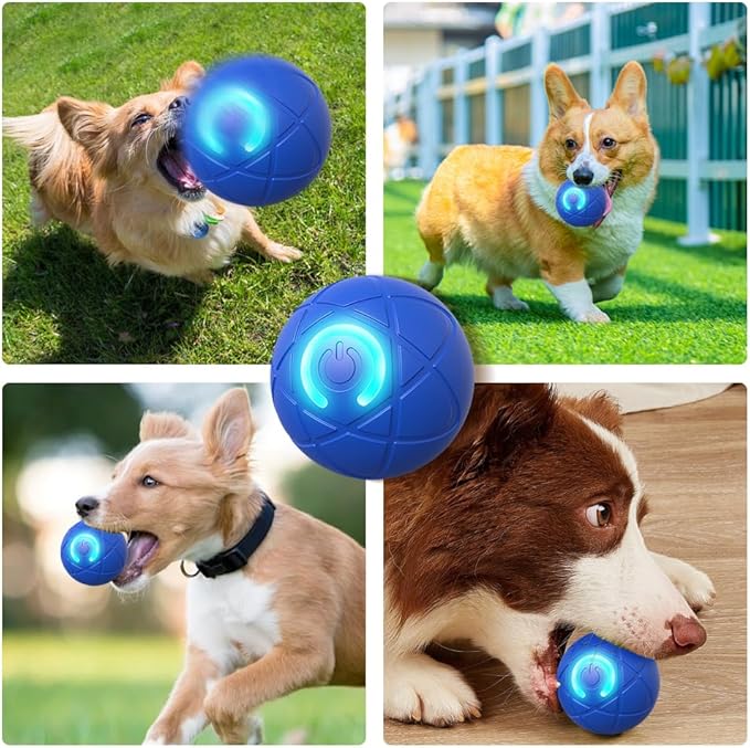 Interactive Dog Toys for Small Dogs, 2026 New Dog Balls Automatic Rolling Ball for Puppy Small Medium Dog and Cat, Self Moving Jumping Bouncing and Rotating Pets Toy to Keep Them Busy (Orange)