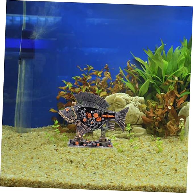 Aquarium Decor Resin Fish Tank Hideout Ornament Eco-Friendly 7.48X2.36X6.29 Inch Landscaping Decoration for Aquatic Pets