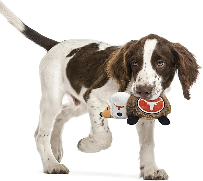 NCAA Texas Longhorns Plush Hedgehog Toy for Dogs & Cats, Cool Soft Pet Toy for Fun and Interactive Play, Dog Chew Toy with Squeaker, Licensed Hot Pet Toy