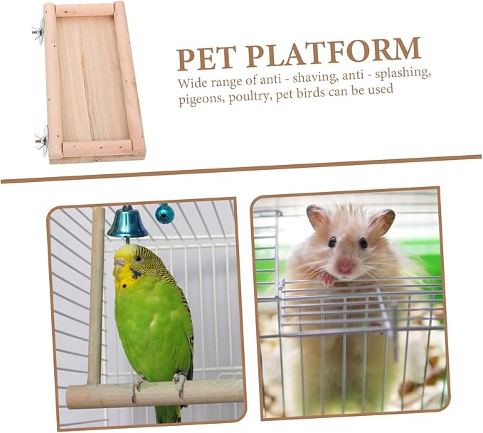 Toyvian Hamster Platform Ladder Parrot Bed Climbing Ramp for Chinchilla Cage Bird Cage Stand Accessories