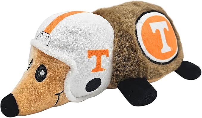 NCAA Tennessee Volunteers Plush Hedgehog Toy for Dogs & Cats, Cool Soft Pet Toy for Fun and Interactive Play, Dog Chew Toy with Squeaker, Licensed Hot Pet Toy